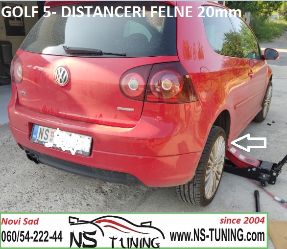 golf 5 gti distanceri felne 5x112 15mm 20mm duzi srafovi novi sad ns tuning ugradnja